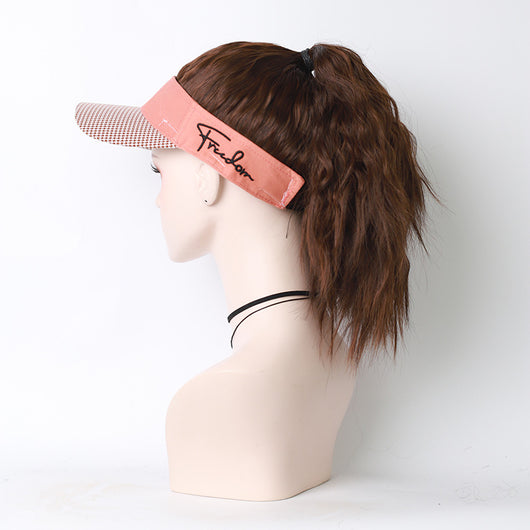 Peluca Larga Negra con Gorra de Béisbol Integrada - Estilo Red Net - Image 8