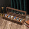 Couro Com Grão De Madeira 6 Slots