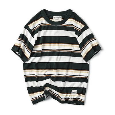 Camiseta Manga Corta a Rayas para Hombre - Algodón Premium - Image 20