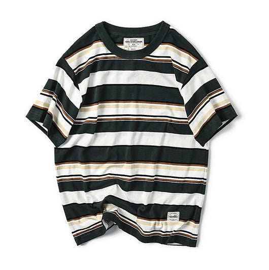 Camiseta Manga Corta a Rayas para Hombre - Algodón Premium - Image 20