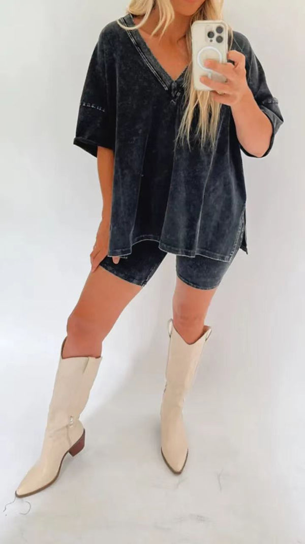 Conjunto Casual Dos Piezas Efecto Desteñido para Mujer - Image 3