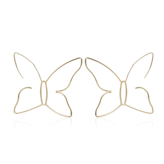Aretes Mariposa Elegantes de Cobre - Diseño Moderno Transfronterizo - Image 2