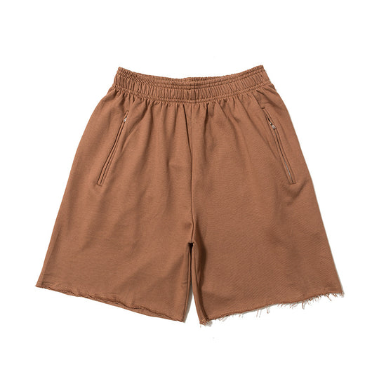 Shorts de Algodón Teñido Pesado para Hombre - Estilo Urbano Minimalista