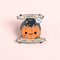Broche Calabaza Halloween con Esmalte y Efecto Goteo