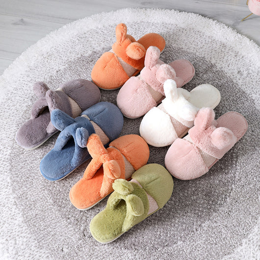 Pantuflas de Confinamiento Hogar con Pelaje de Conejo Engrosado - Image 27