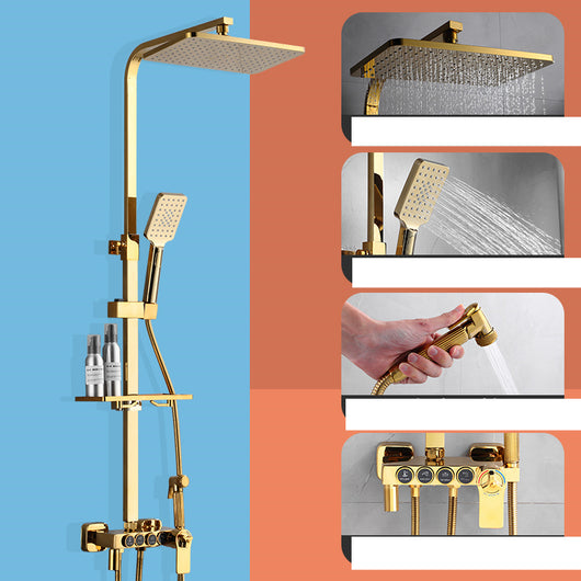 Sistema de Ducha Cromado Dorado con Rociador Bidet - Image 13