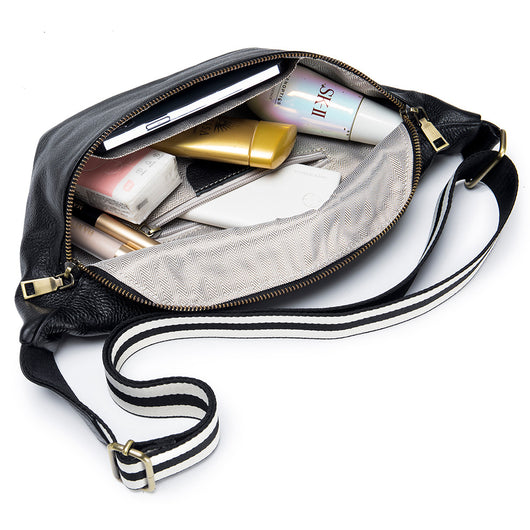 Bolso Mensajero de Cuero Genuino para Mujer - Gran Capacidad, Estilo Casual - Image 4
