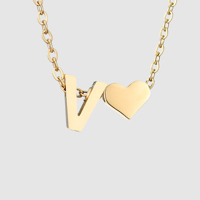 Collar Corazón Dorado para Mujer - Cadena Clavícula Elegante