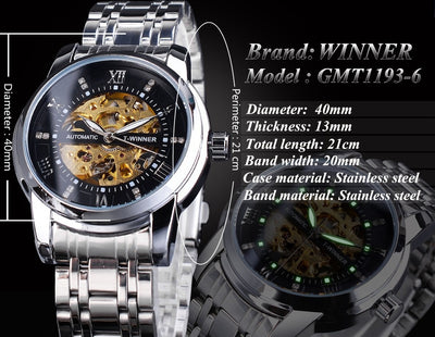 Reloj Mecánico Impermeable con Diseño Calado para Hombre - Image 16