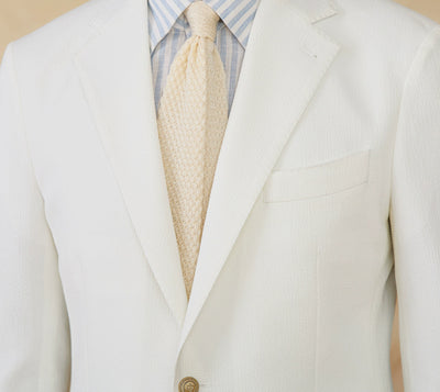 Traje Seersucker Entallado de Una Sola Botonadura - Image 3