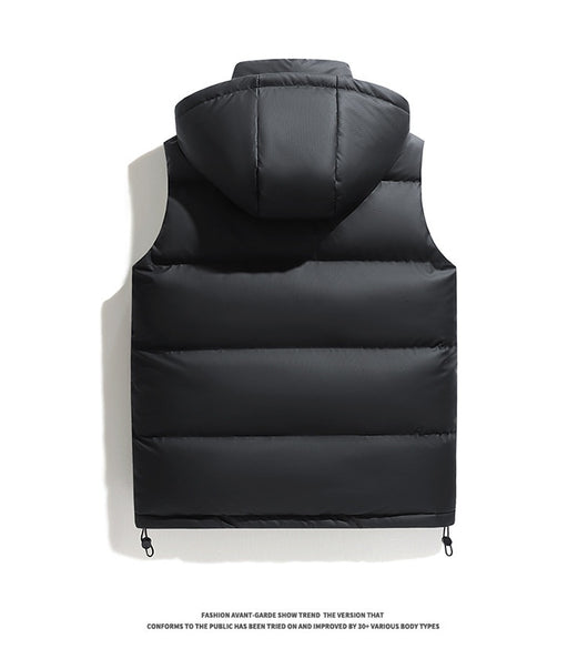 Chaleco Acolchado con Capucha para Hombre - Diseño Sólido Cálido - Image 8