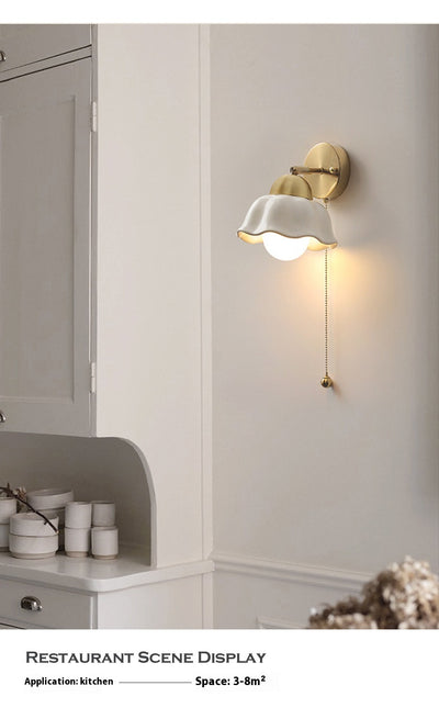 Lámpara de Pared Cerámica Retro Floral para Dormitorio y Pasillos - Image 12