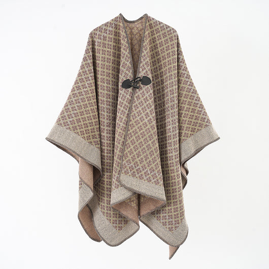 Poncho Cálido Extra Grande con Abertura Frontal - Image 4