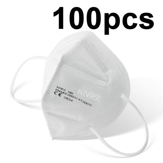 White FFP2 NR KN95 dust-proof face mask with ear loops, indicating a quantity of 200 pieces. - Image 15