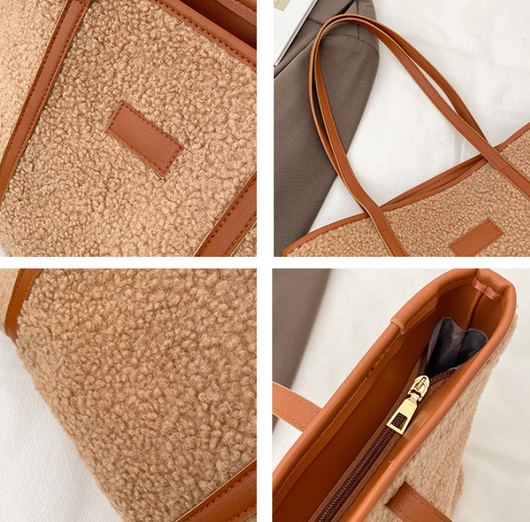 Bolso de Mujer Grande en Lana de Cordero con Textura Premium - Image 7