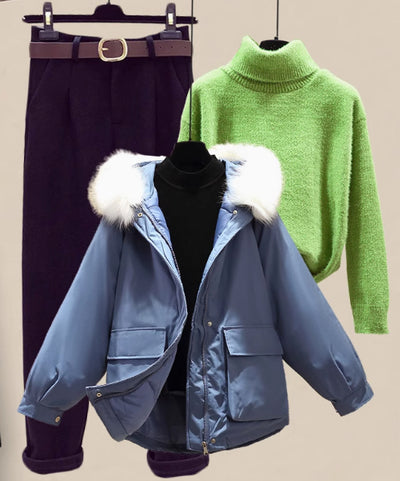 Conjunto de Sudadera Acolchada de Algodón para Mujer - Image 8