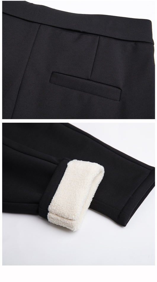 Pantalones de Invierno en Terciopelo de Cordero con Elasticidad para Mujer - Image 10