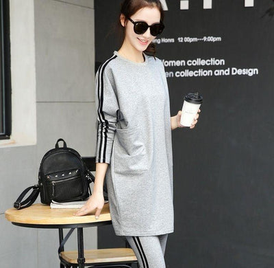 Conjunto Deportivo Casual Talla Grande Estilo Coreano para Mujer - Image 12