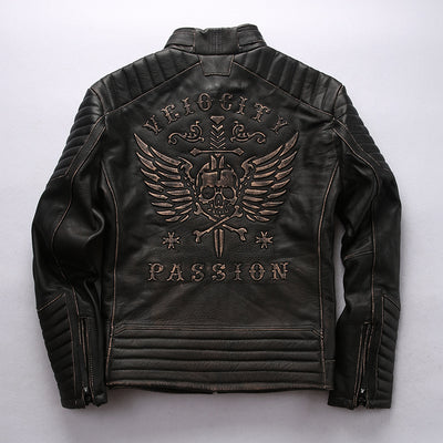 Chaqueta de Cuero Genuino para Hombre - Piel Vacuno Premium con Acabado Desgastado - Image 7