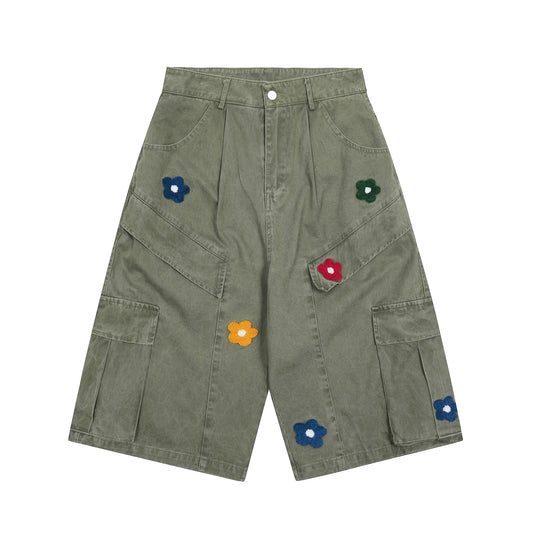 Shorts Casuales Rectos para Mujer con Estampado Hipster Urbano