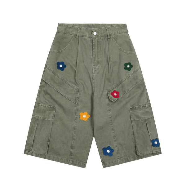 Shorts Casuales Rectos para Mujer con Estampado Hipster Urbano