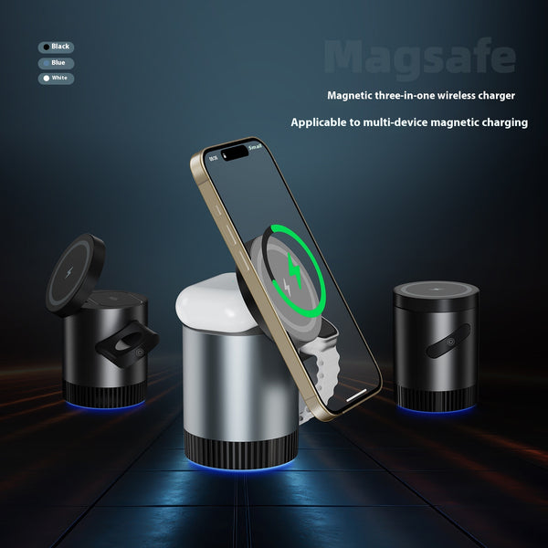Reloj Inteligente con Auriculares y Cargador Magnético 3 en 1