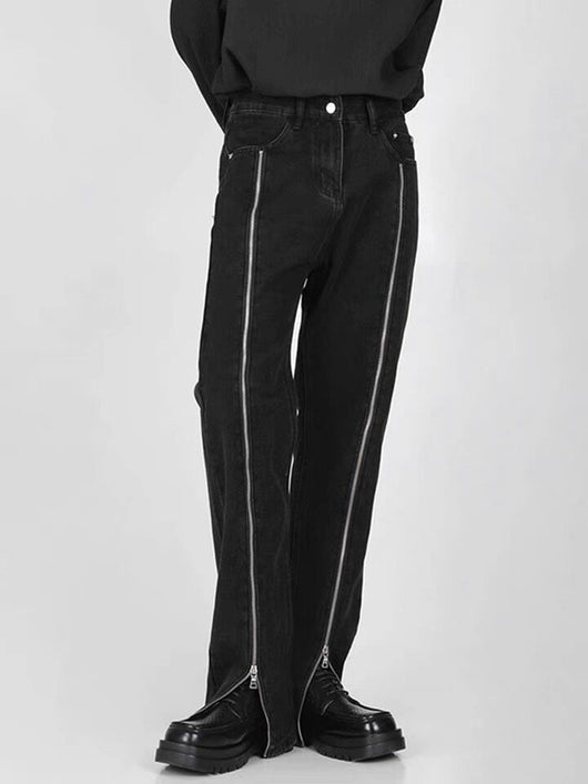 Jeans Rectos Talla Grande con Diseño de Cierre Moderno - Image 10