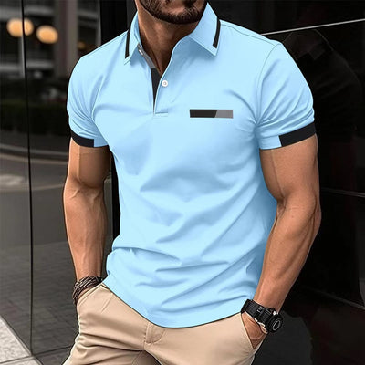 Polo Casual Hombre con Bolsillo Decorativo y Solapa - Camisa Business - Image 8