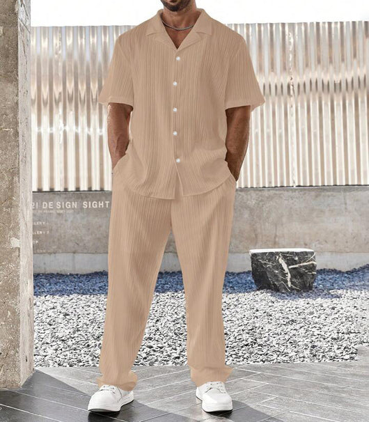 Conjunto Casual Ejecutivo: Camisa de Manga Corta y Pantalón para Hombre - Image 16