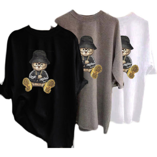 Camiseta Suelta Estilo Coreano Manga Corta para Mujer - Image 5