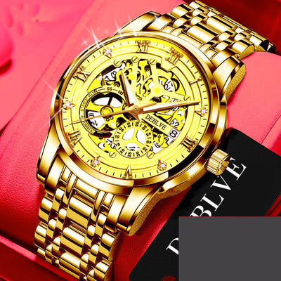 Reloj Calendario de Mano Esqueleto Mecánico con Luz Luminosa - Image 12