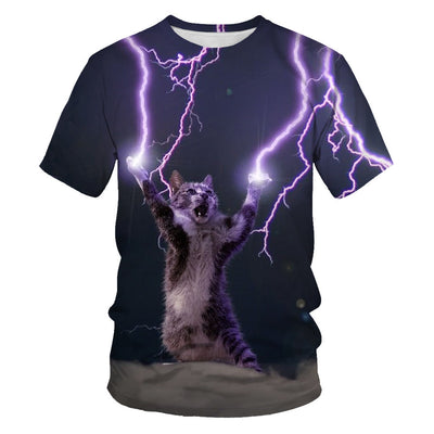 Playera Hombre Estampado Gatos 3D Impresión Digital - Image 13
