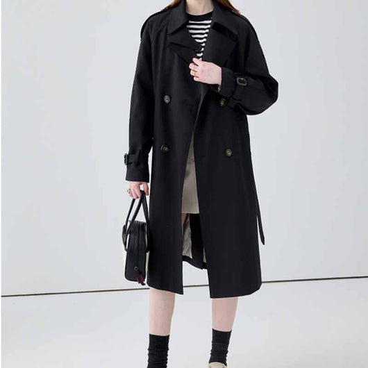 Abrigo Clásico Británico Midi - Elegancia Atemporal para Primavera y Otoño - Image 7