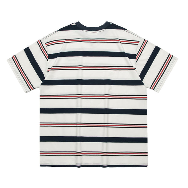 Camiseta Manga Corta con Rayas Contrastantes para Hombre