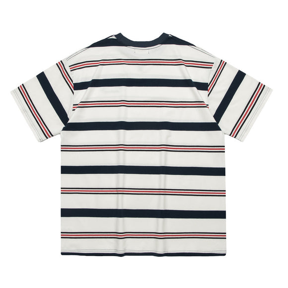 Camiseta Manga Corta con Rayas Contrastantes para Hombre