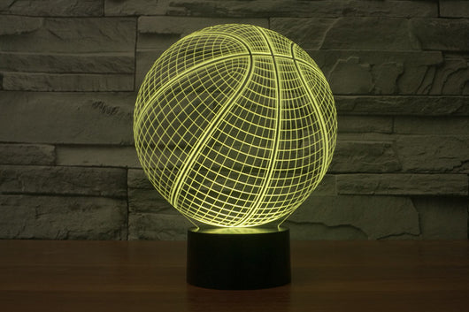 Lámpara 3D de Baloncesto con Ilusión Óptica y Luces Coloridas - Image 4
