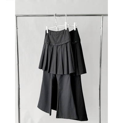 Pantalón Casual Coreano Falsa Dos Piezas con Diseño de Peto - Image 6