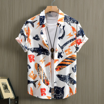 Camisa Manga Corta con Estampado Digital para Hombre - Image 11