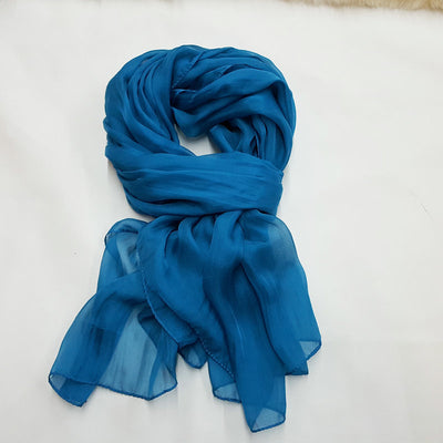 Pañuelo de Seda Elegante Liso para Mujer - Todas las Estaciones - Image 21