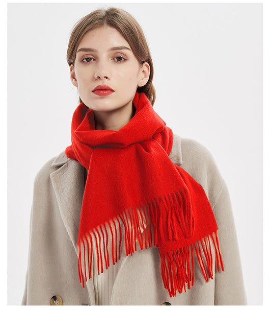 Bufanda de Cachemira Suave para Mujer - Colores Lisos y Elegantes