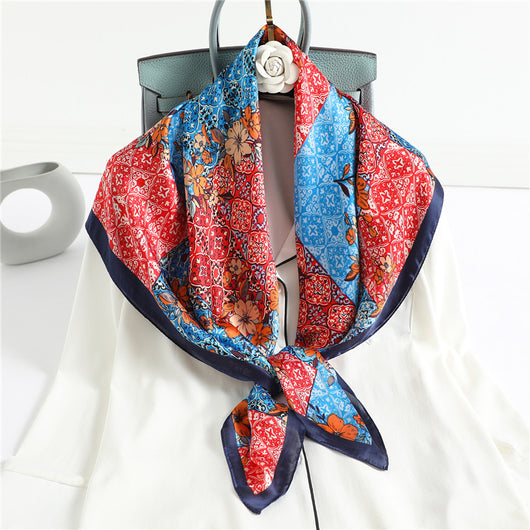 Pañuelos de Seda Estampados para Mujer - Hijab Versátil - Image 36
