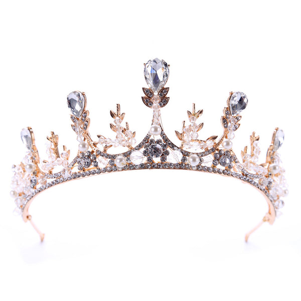 Corona Nupcial de Espiga de Trigo Artesanal con Diamantes - Image 2