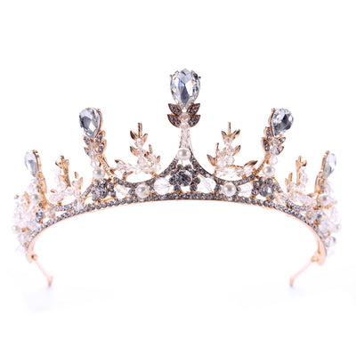 Corona Nupcial de Espiga de Trigo Artesanal con Diamantes - Image 2