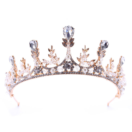 Corona Nupcial de Espiga de Trigo Artesanal con Diamantes - Image 2