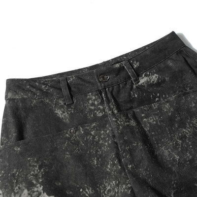 Pantalones Cargo Pleated Multi-bolsillo con Diseño Distressed American Street - Image 9