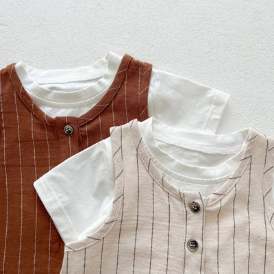 Conjunto de Chaqueta Corta y Babero Dos Piezas para Bebé - Image 11