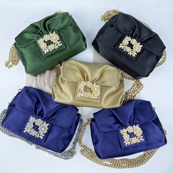 Bolso Bandolera Retro Arrugado con Cadena