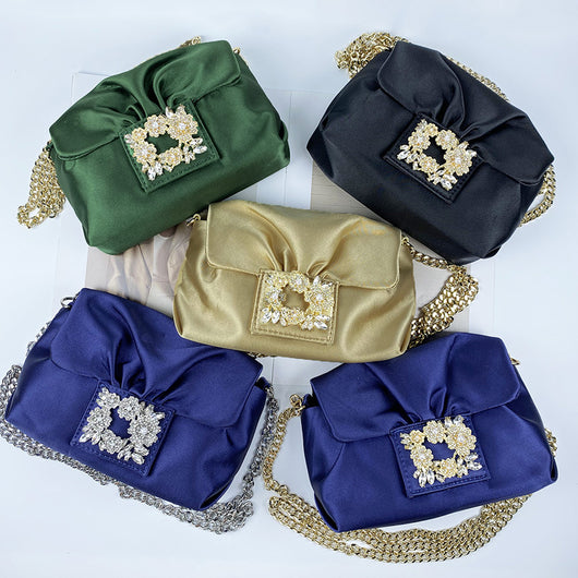 Bolso Bandolera Retro Arrugado con Cadena