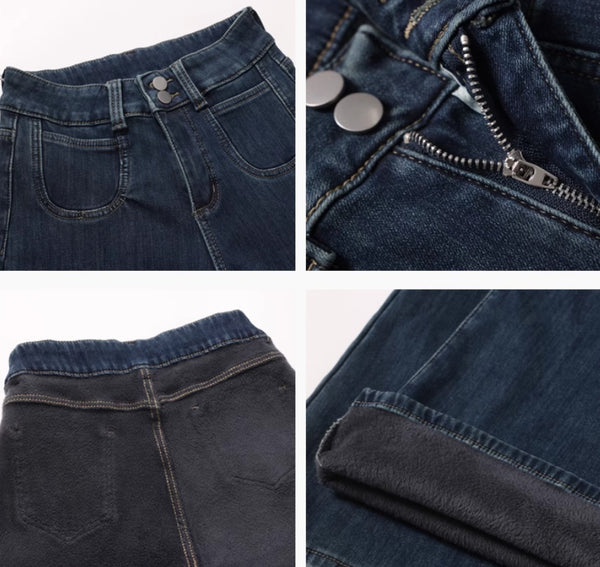Pantalones Vaqueros Vintage Talle Alto Azul para Mujer