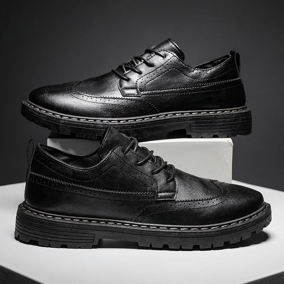 Zapatos de Cuero Casual Estilo Británico para Hombre - Diseño Ejecutivo